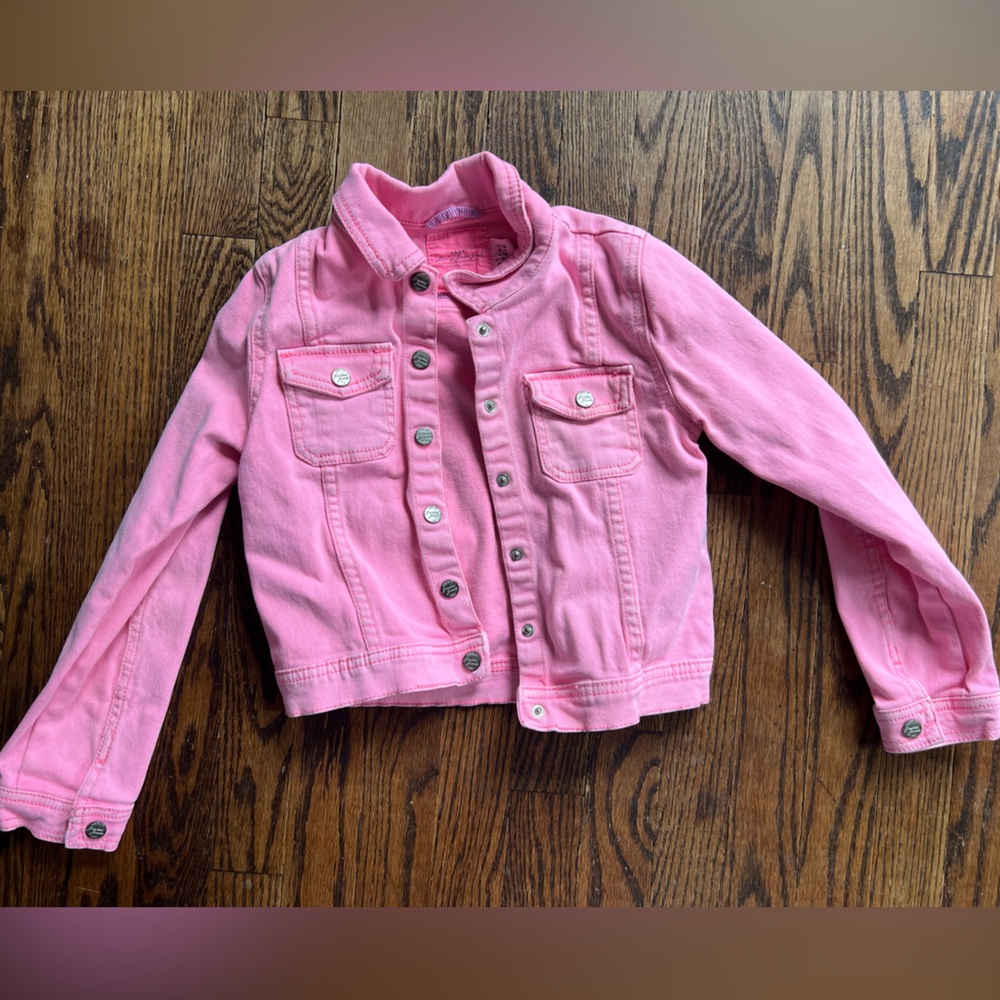 Neon pink Jean jacket size 7/8